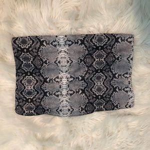 Snakeskin tube top